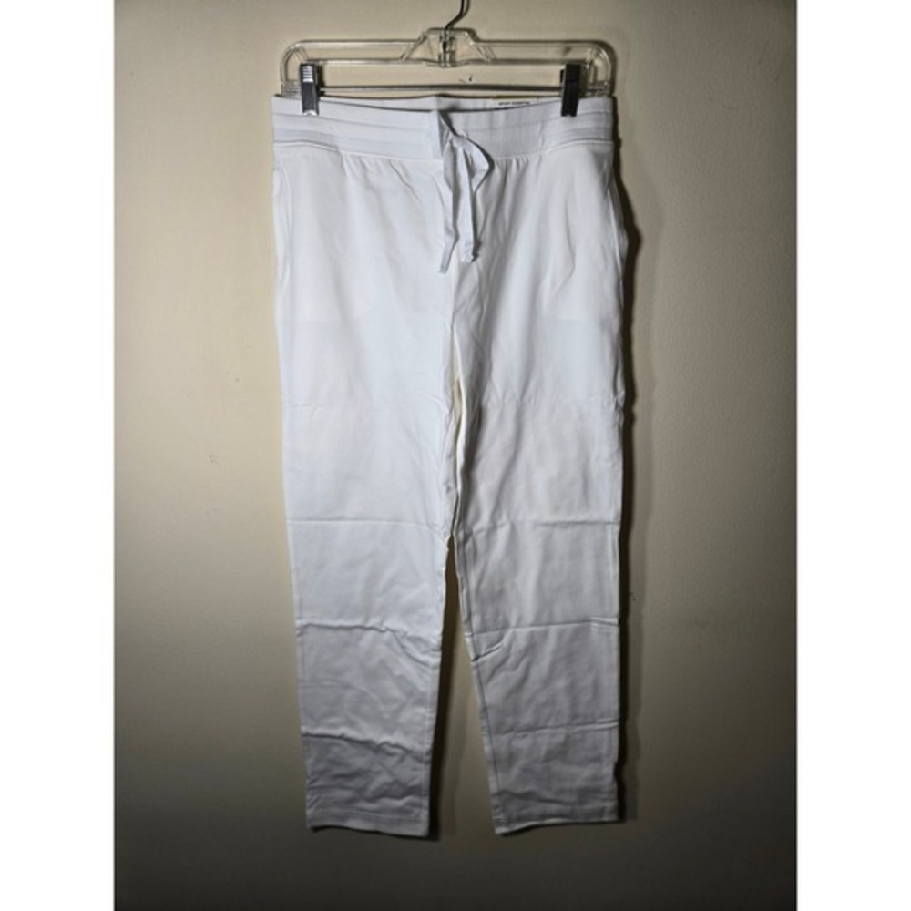 Karen Scott Sport Essential Pants Women PM White New Pull On Knit 100004707PT